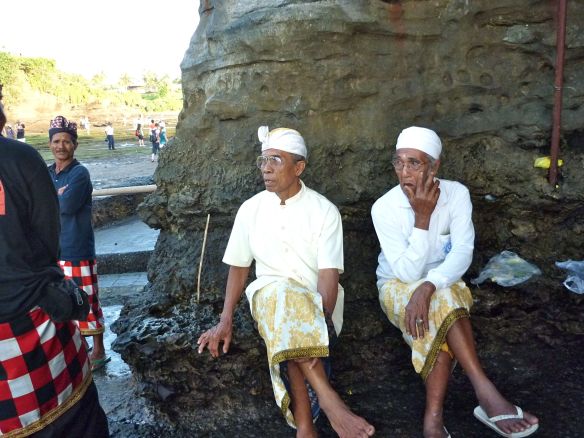 Bali priests vocanic rock