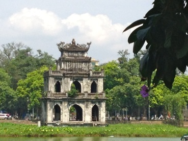 temple at hanoi lake